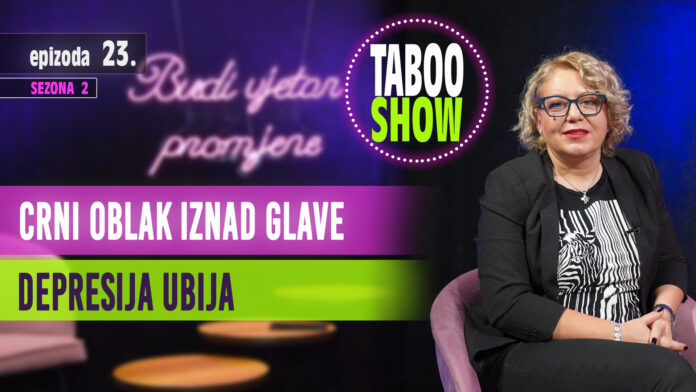 Naslovna fotografija za 23. epizodu podcasta Taboo Show. Tema epizode je depresija