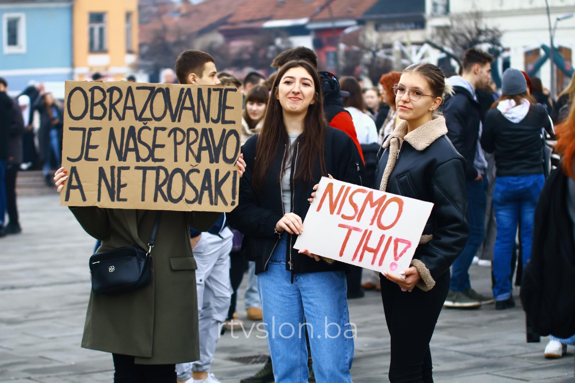 Protesti studenata u Tuzli