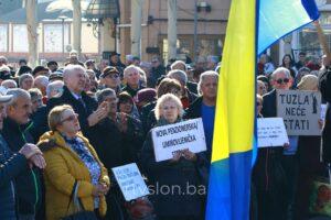 Protesti penzionera u Tuzli